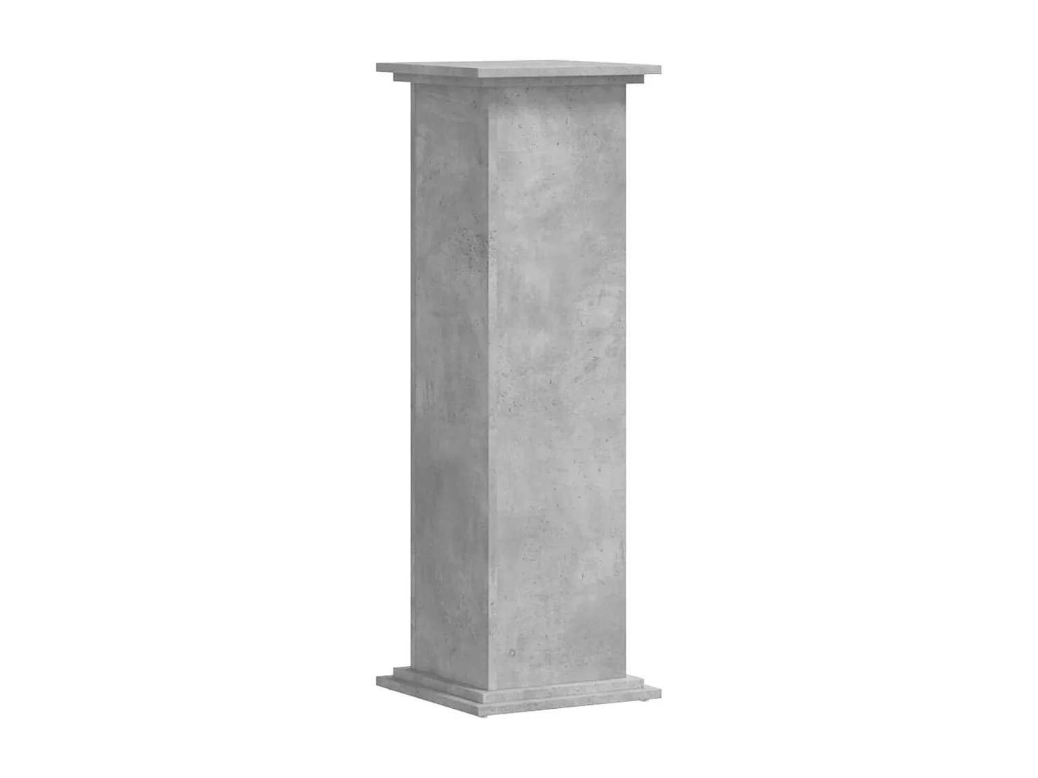Support pour plantes gris béton 33x33x100 cm bois d'ingénierie