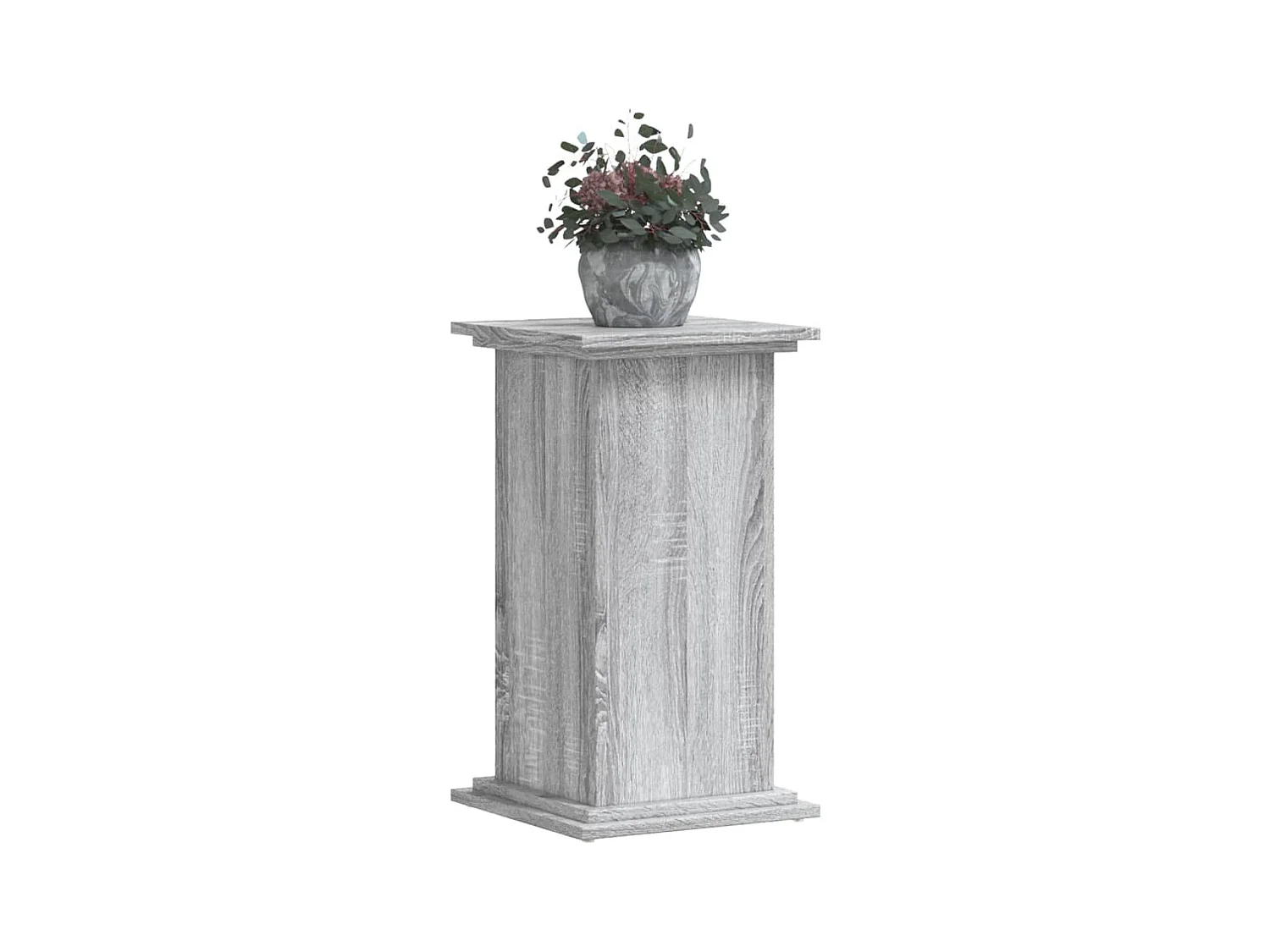 Support pour plantes sonoma gris 33x33x60 cm bois d'ingénierie