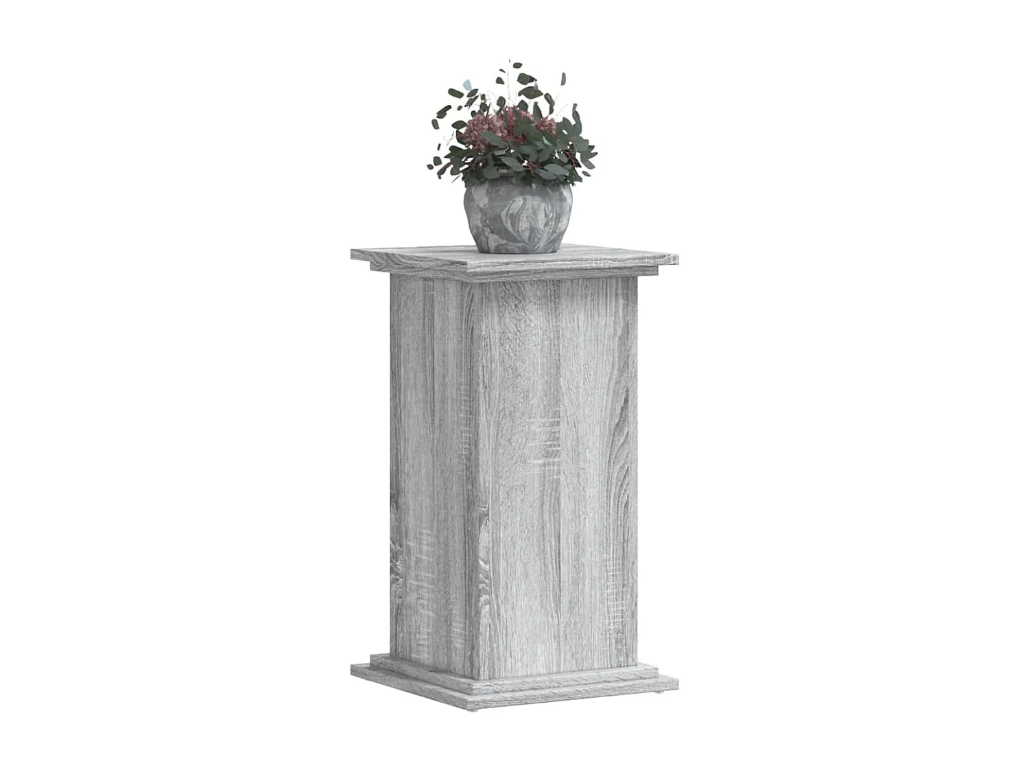 Support pour plantes sonoma gris 33x33x60 cm bois d'ingénierie