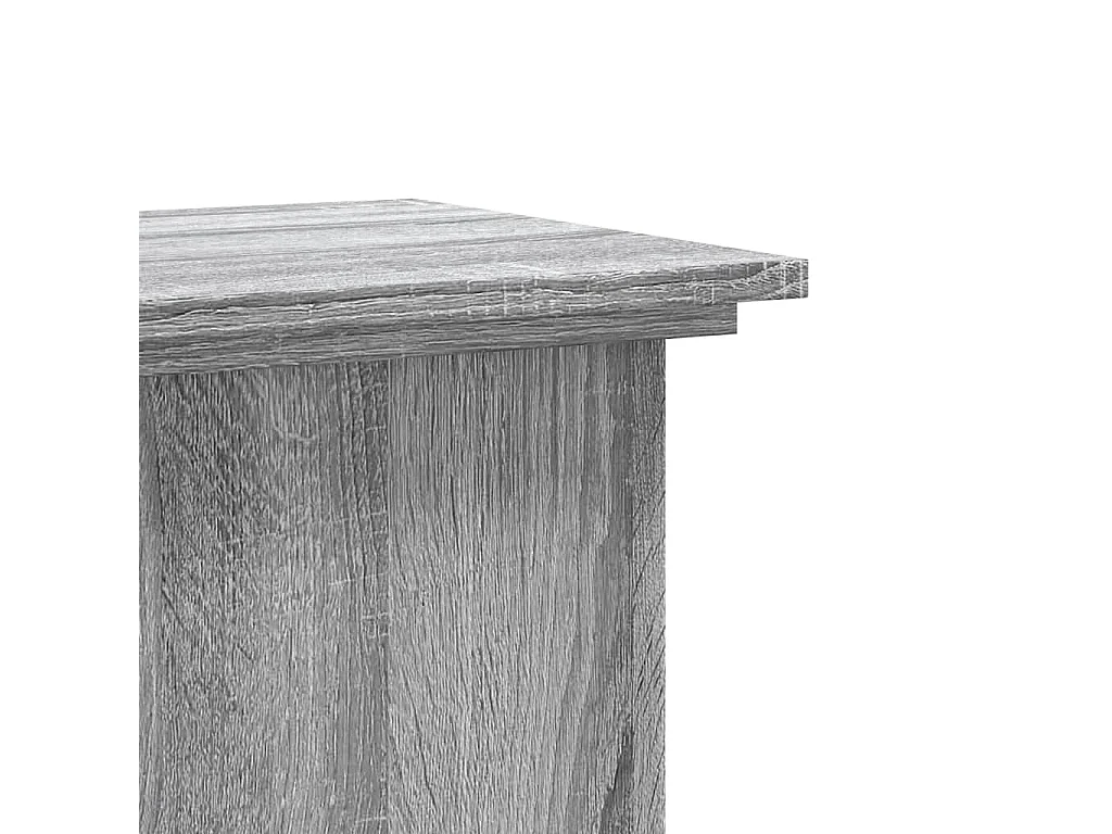 Support pour plantes sonoma gris 33x33x60 cm bois d'ingénierie