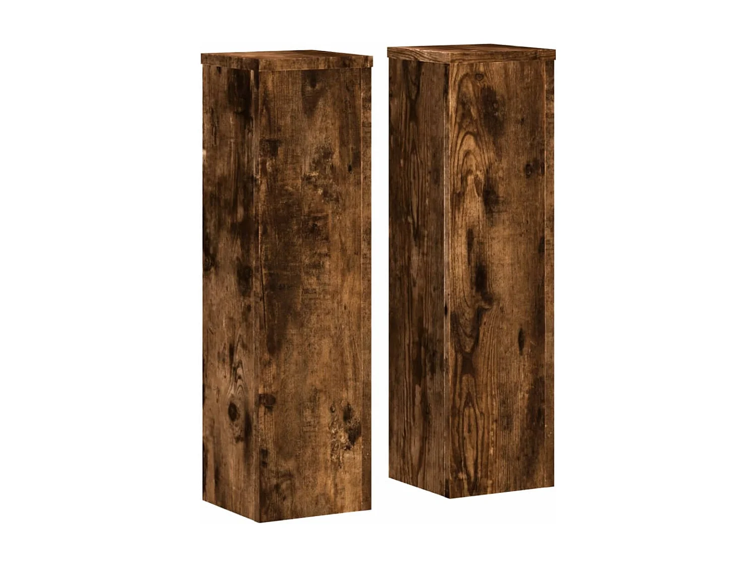 Plantenstandaards 2 stuks gerookt eikenhout