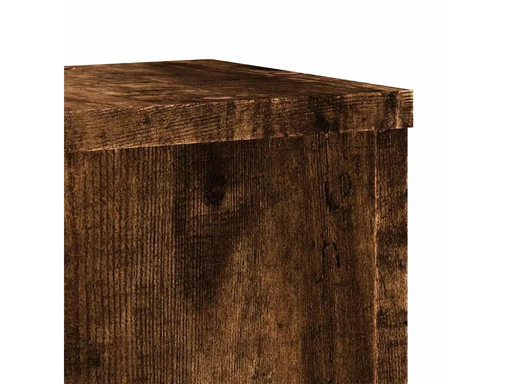 Supports pour plantes 2 pcs chêne fumé bois d'ingénierie