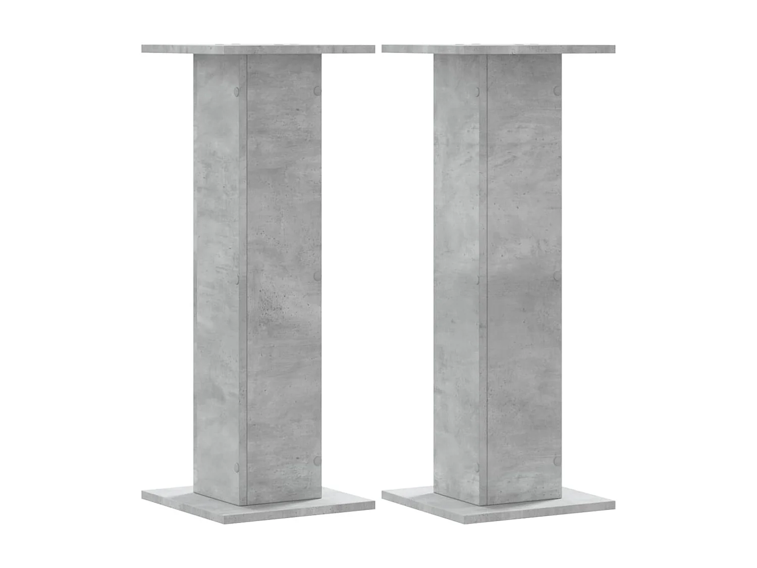 Supports pour plantes 2 pcs gris béton bois d'ingénierie