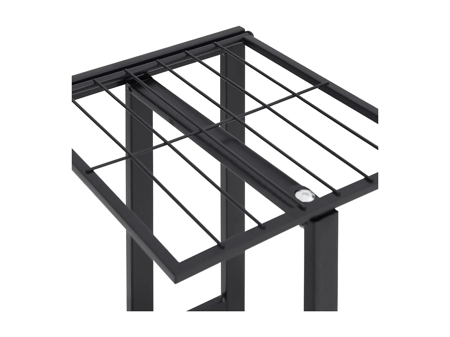 Jardinera de 5 niveles con ruedas 44x23x100 cm Hierro Negro