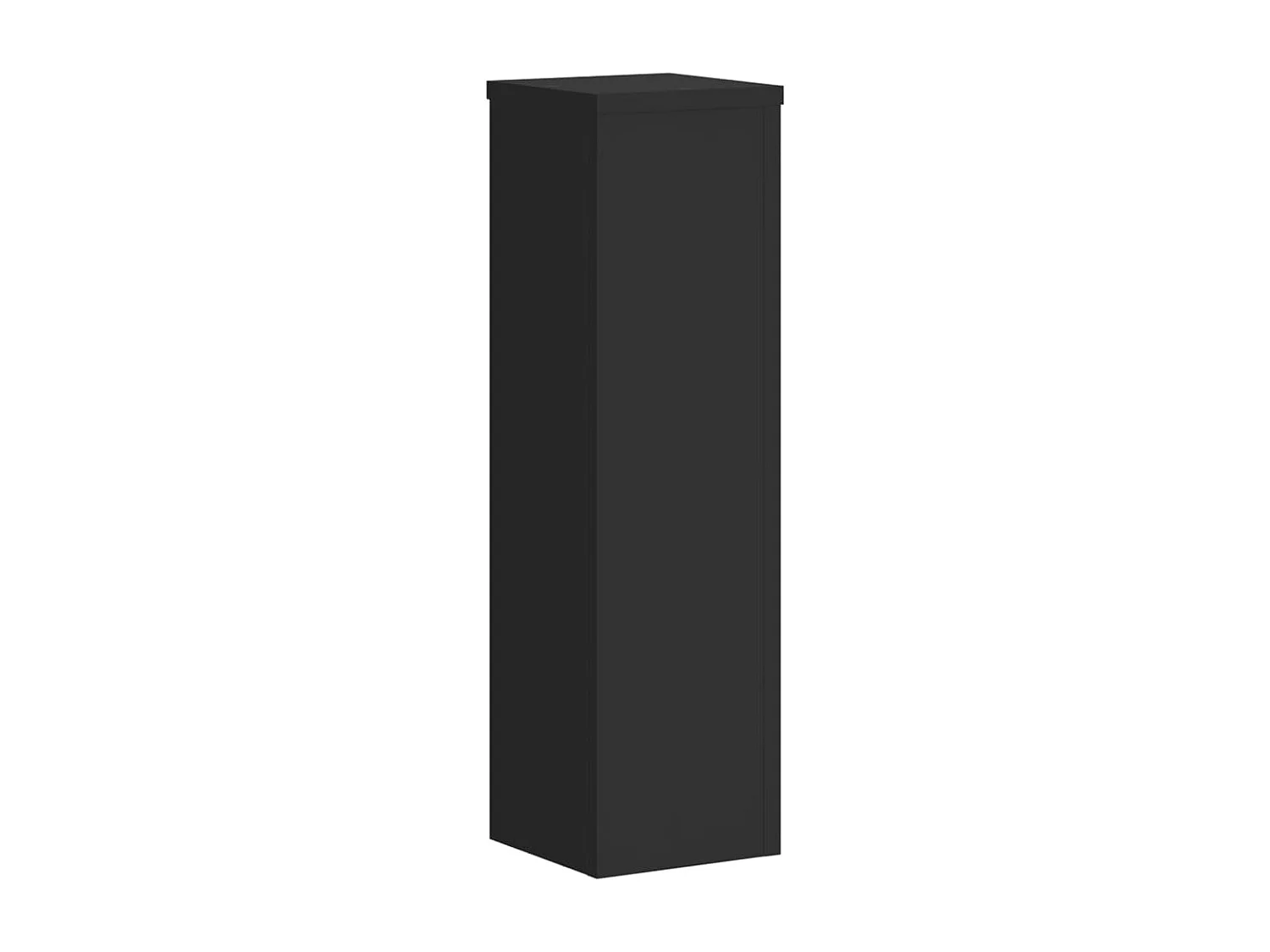 Plantenstandaards 2 stuks zwart 17x17x60 cm bewerkt hout