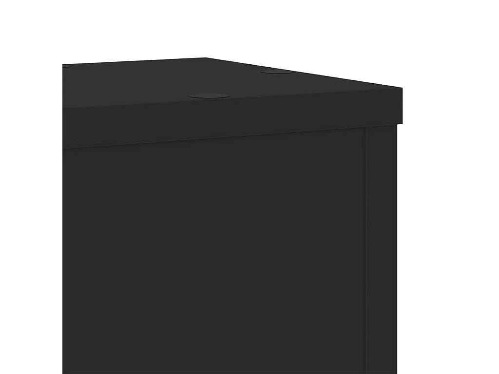 Plantenstandaards 2 stuks zwart 17x17x60 cm bewerkt hout