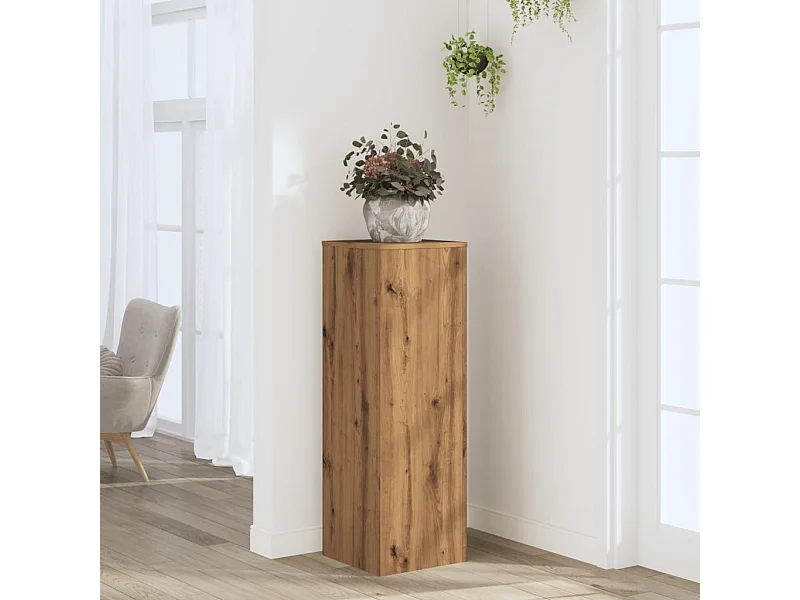 Support pour plantes 33x33x100 cm bois d'ingénierie