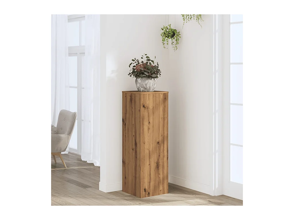 Support pour plantes 33x33x100 cm bois d'ingénierie