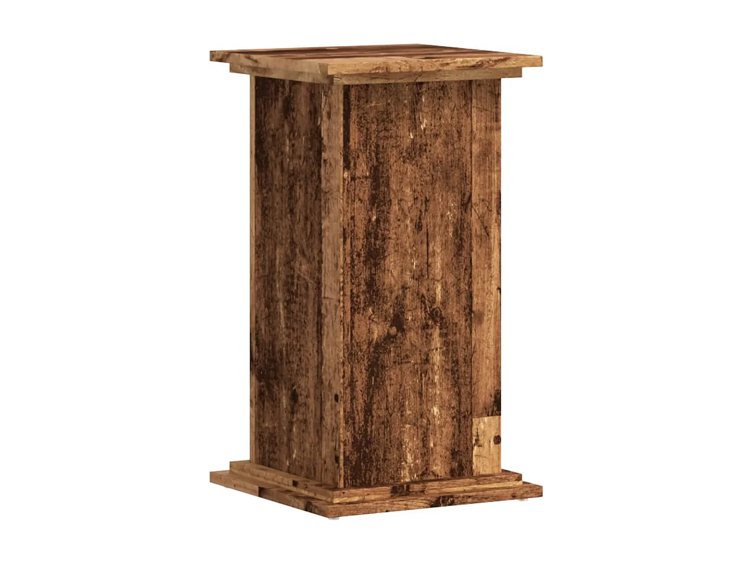 Support pour plantes vieux bois 33x33x60 cm bois d'ingénierie
