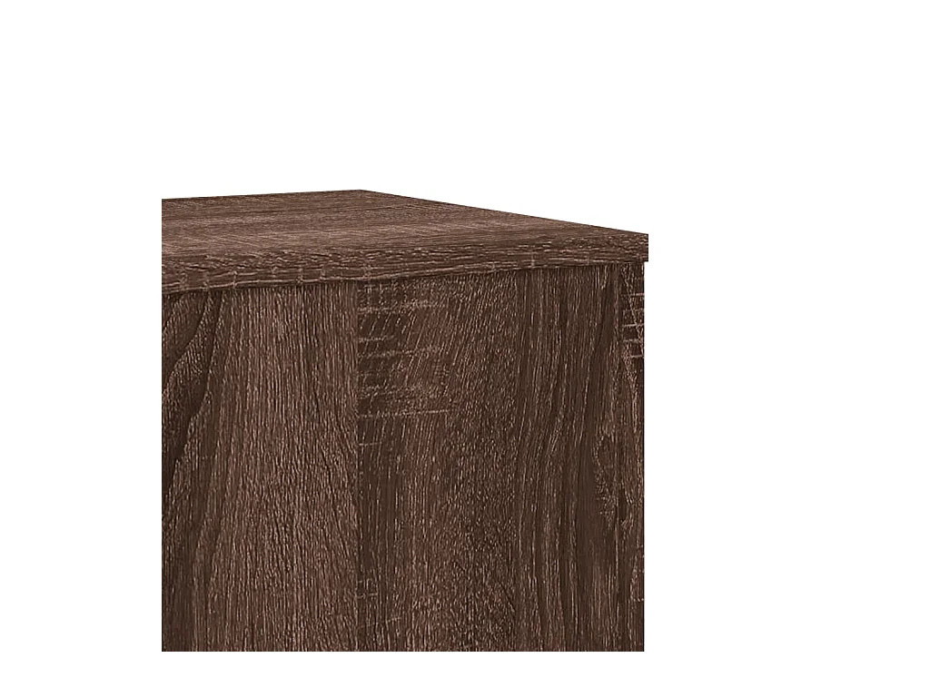 Plantenstandaard bruin eiken 33x33x100 cm bewerkt hout