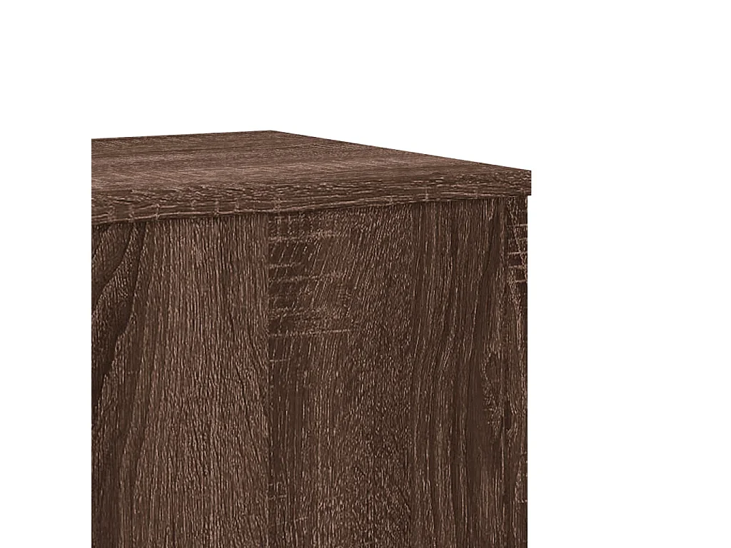 Plantenstandaard bruin eiken 33x33x100 cm bewerkt hout