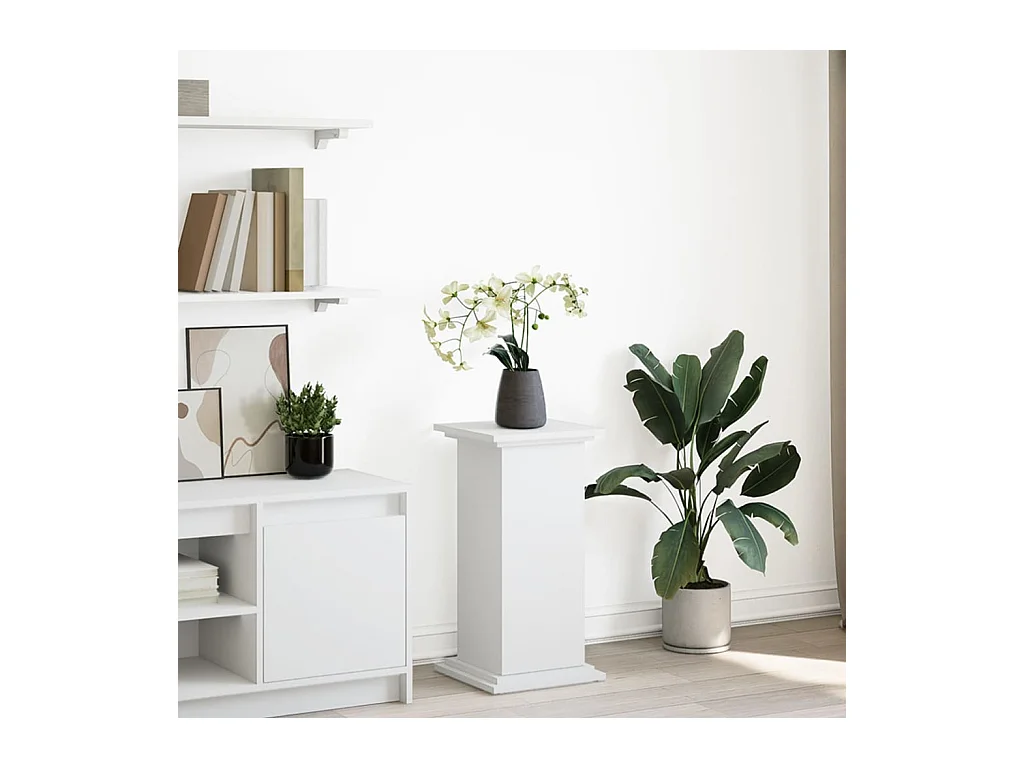 Sokkel met witte opbergruimte 31x30x60 cm bewerkt hout