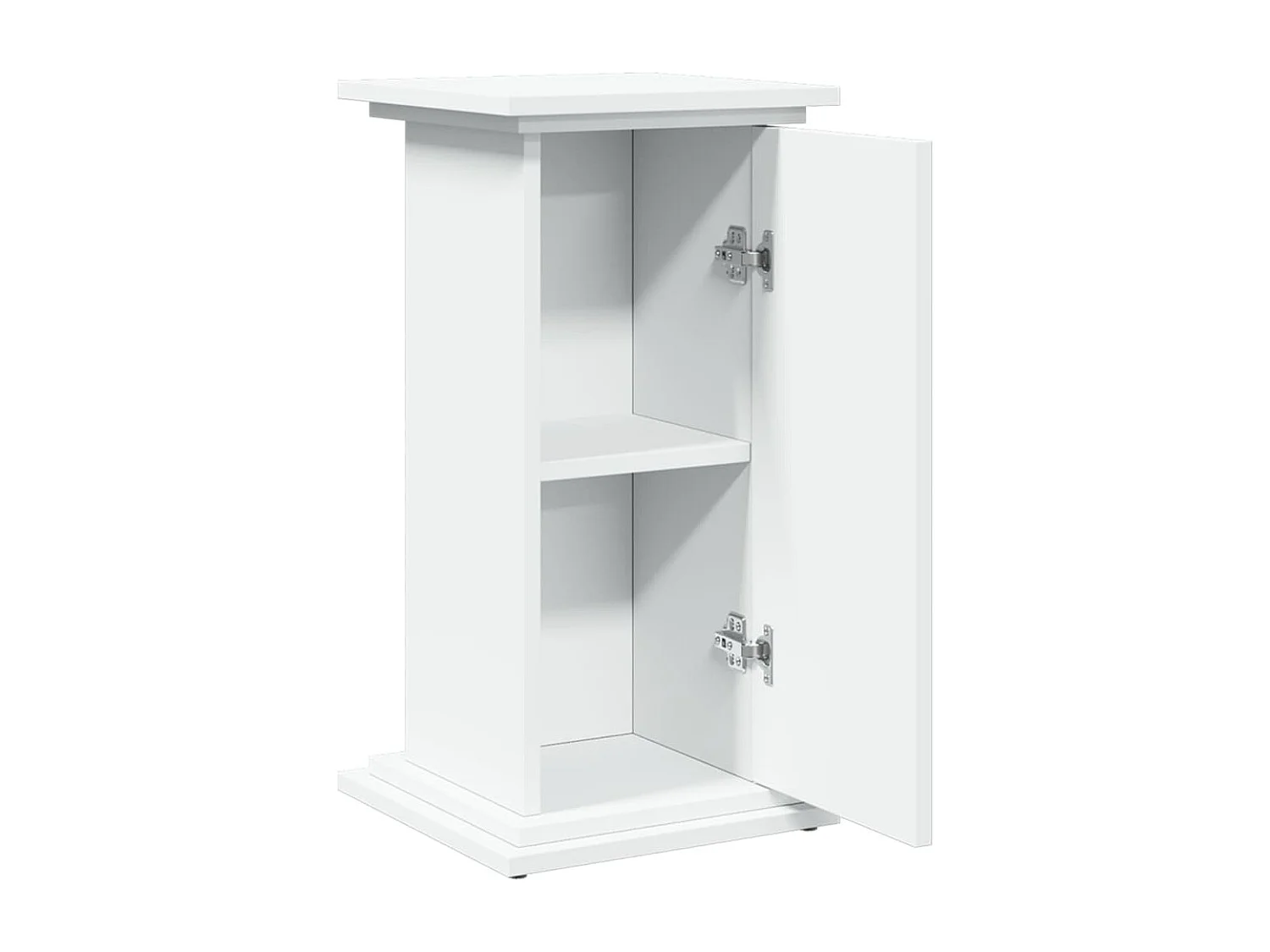 Piédestal avec rangement blanc 31x30x60 cm bois d'ingénierie