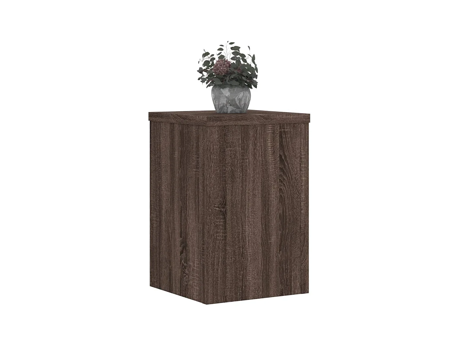 Soportes para plantas 2 piezas de madera de ingeniería de roble marrón