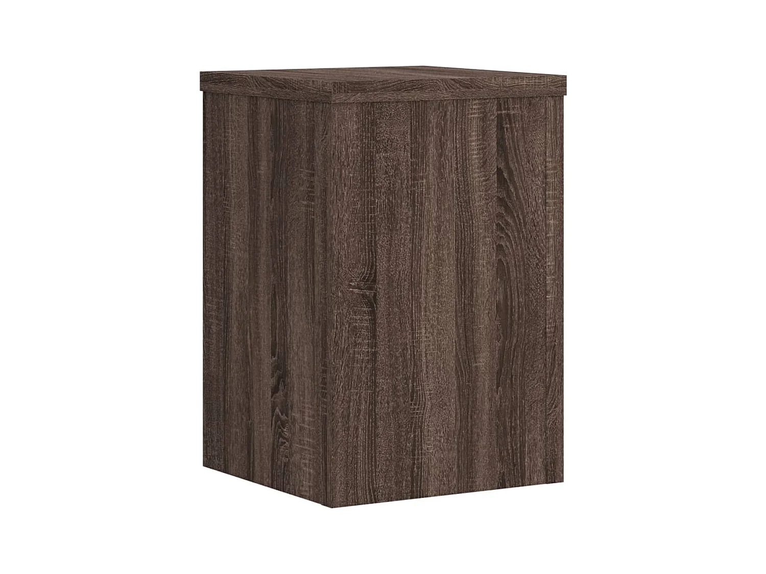 Soportes para plantas 2 piezas de madera de ingeniería de roble marrón