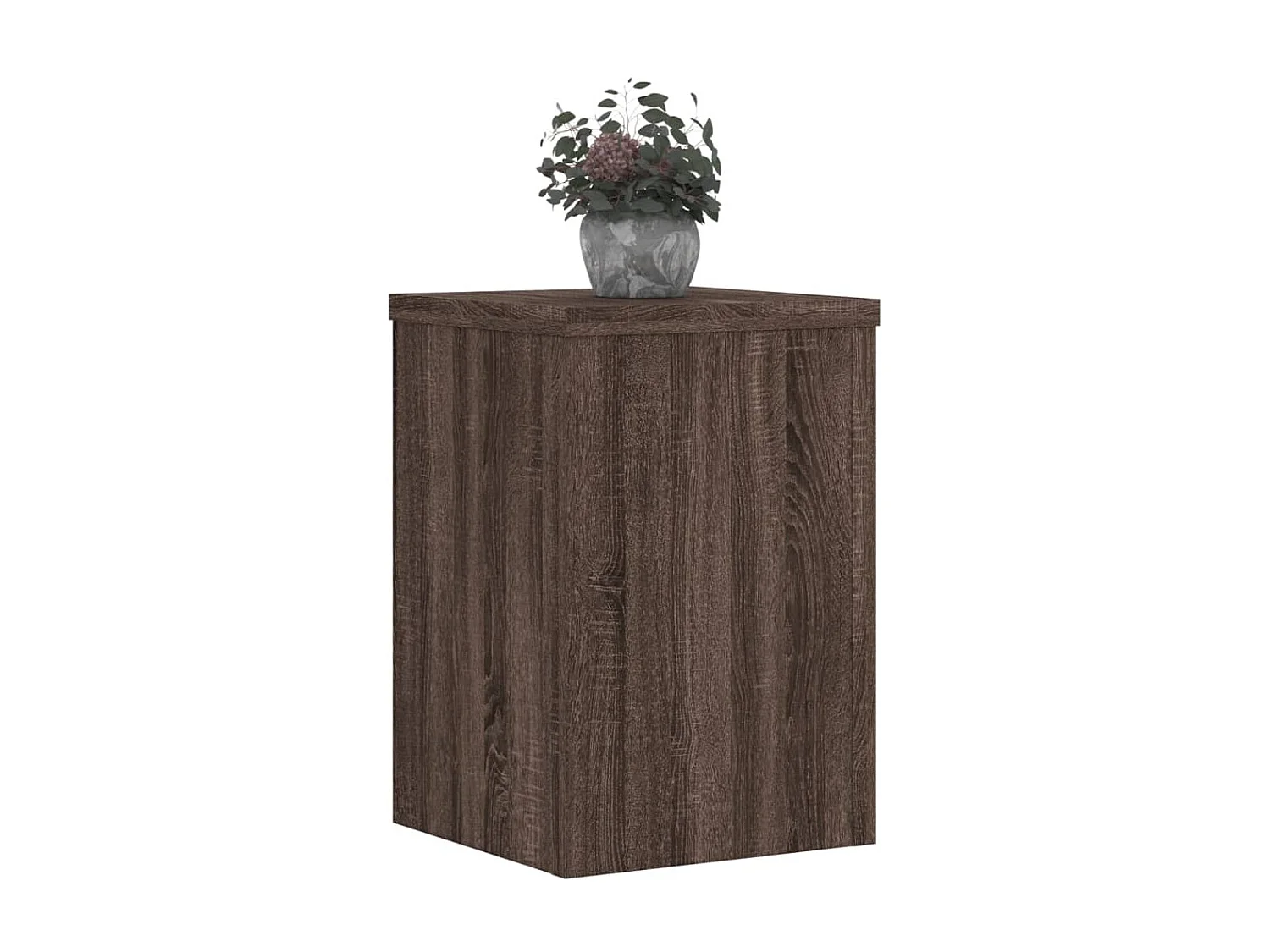 Supports pour plantes 2 pcs chêne marron bois d'ingénierie