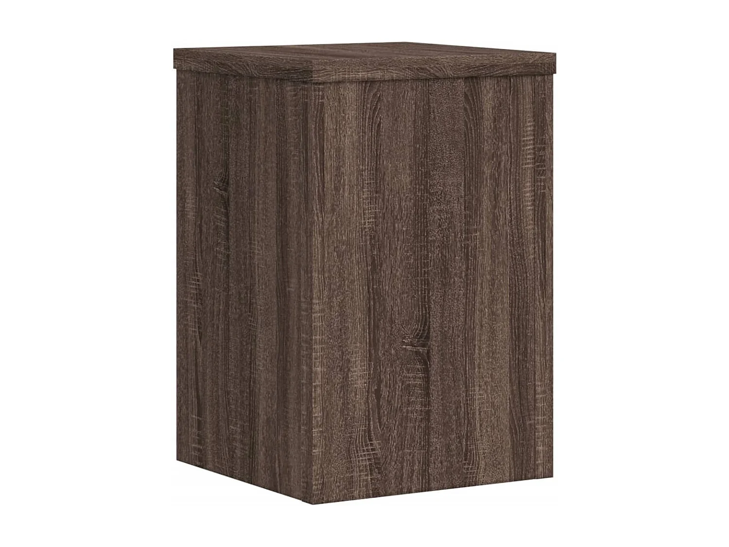 Supports pour plantes 2 pcs chêne marron bois d'ingénierie