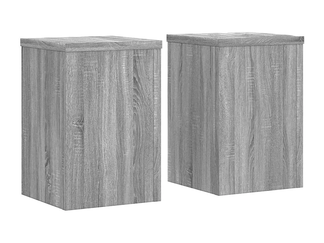 Supports pour plantes 2 pcs sonoma gris bois d'ingénierie