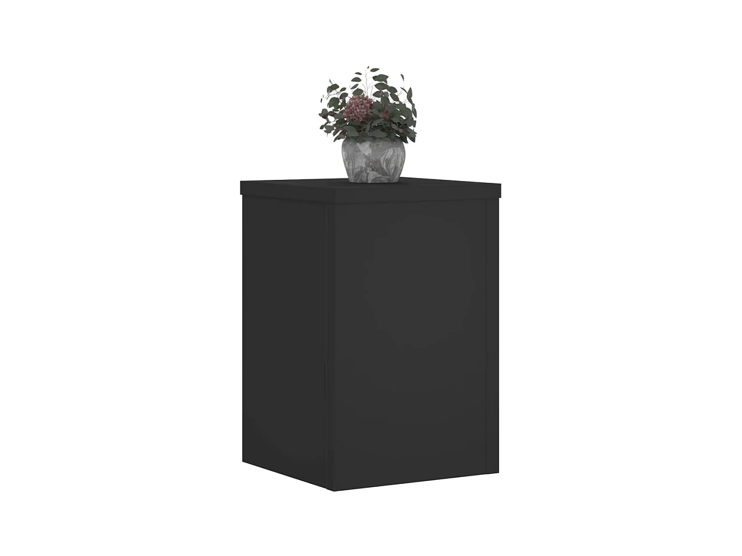 Plantenstandaards 2 stuks zwart 20x20x30 cm bewerkt hout