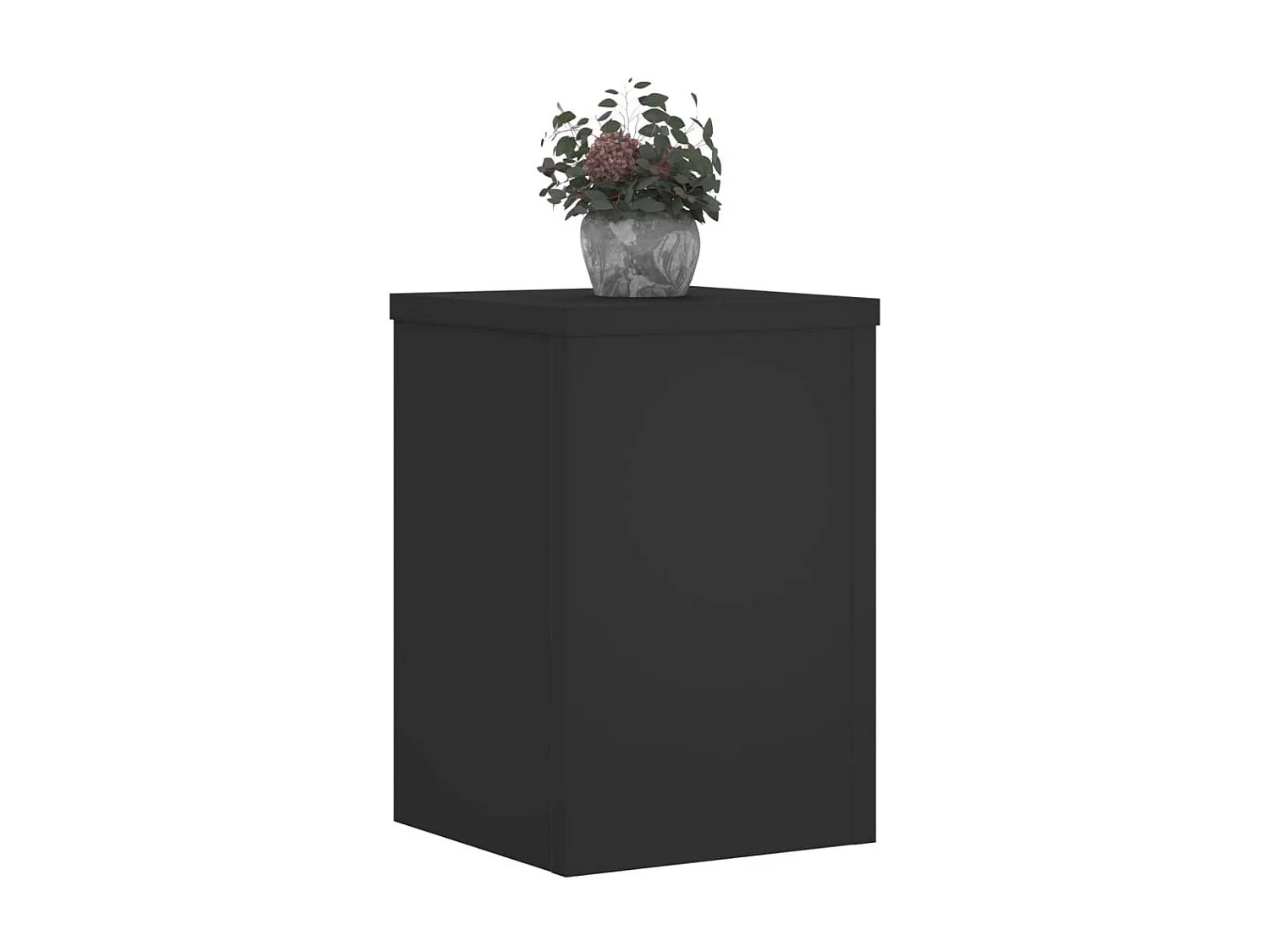 Plantenstandaards 2 stuks zwart 20x20x30 cm bewerkt hout