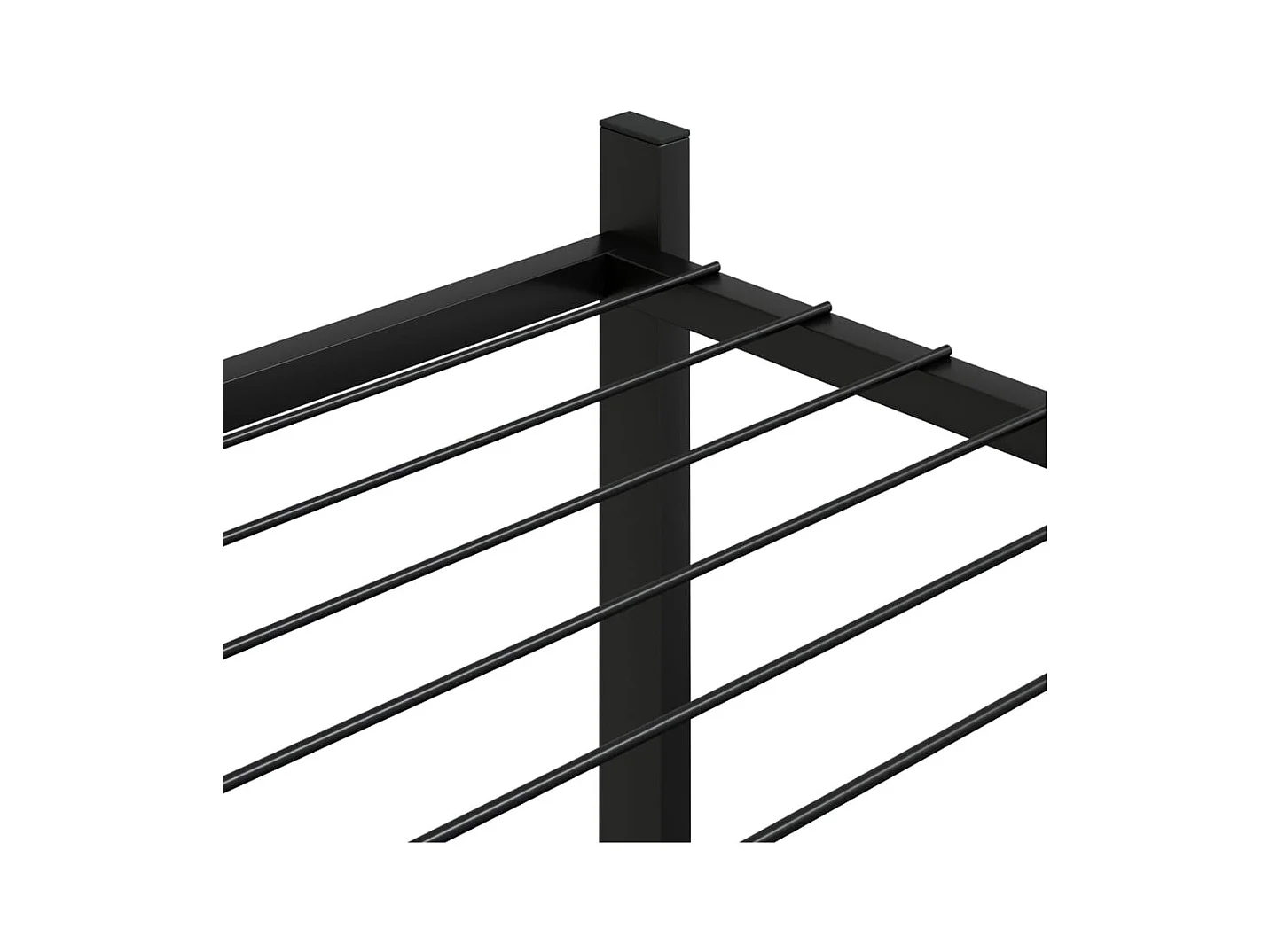 Fioriera con ruote 83x25x103,5 cm Ferro Nero