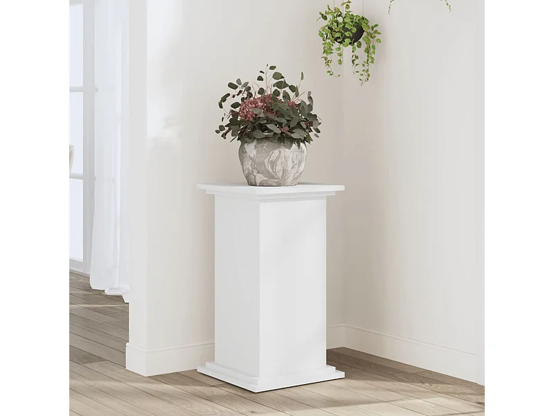 Supporto per piante bianco 33x33x60 cm in legno ingegnerizzato