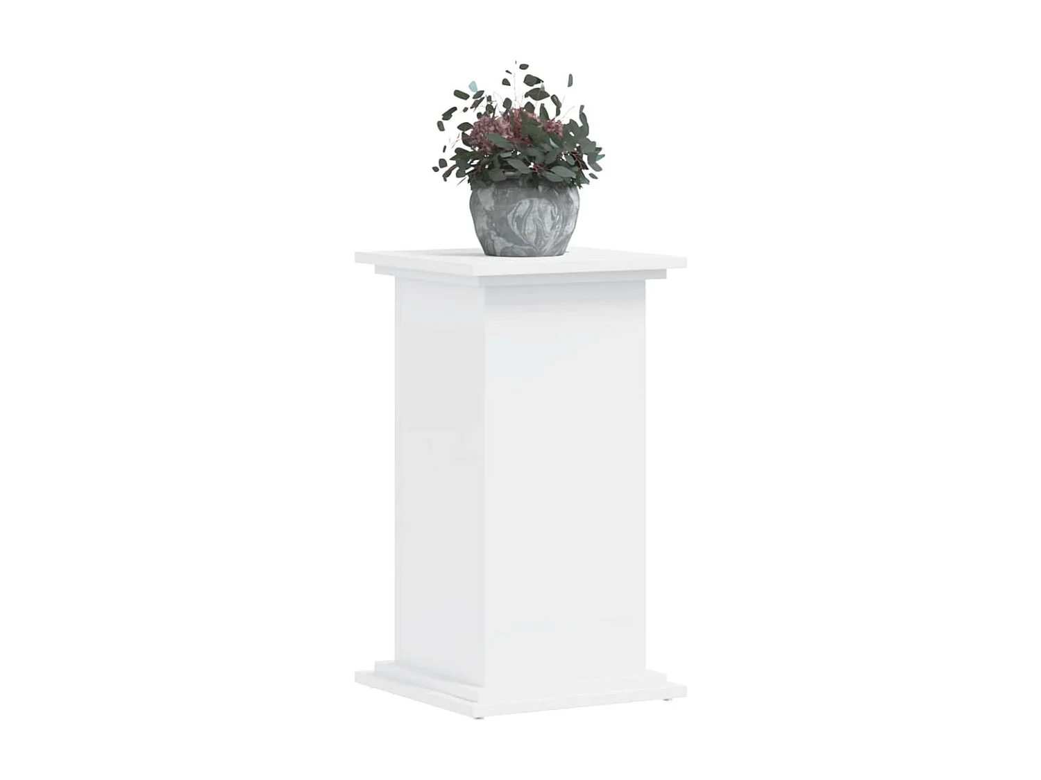 Support pour plantes blanc 33x33x60 cm bois d'ingénierie