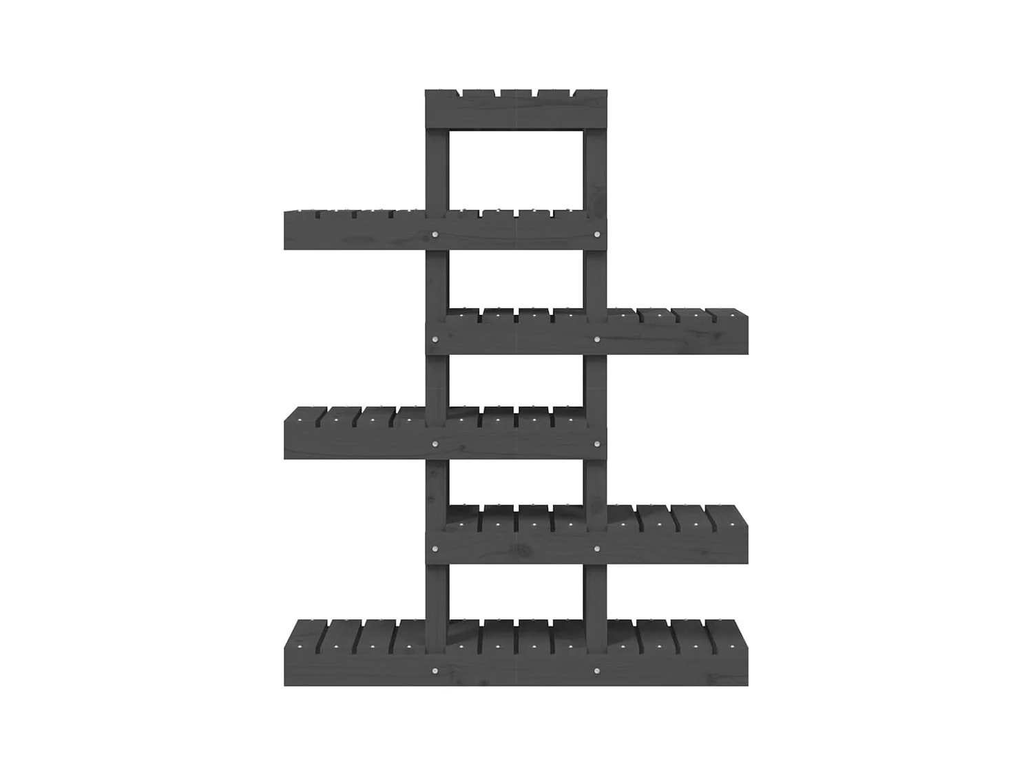 Support à plantes Gris 85x25x109,5 cm Bois massif de pin