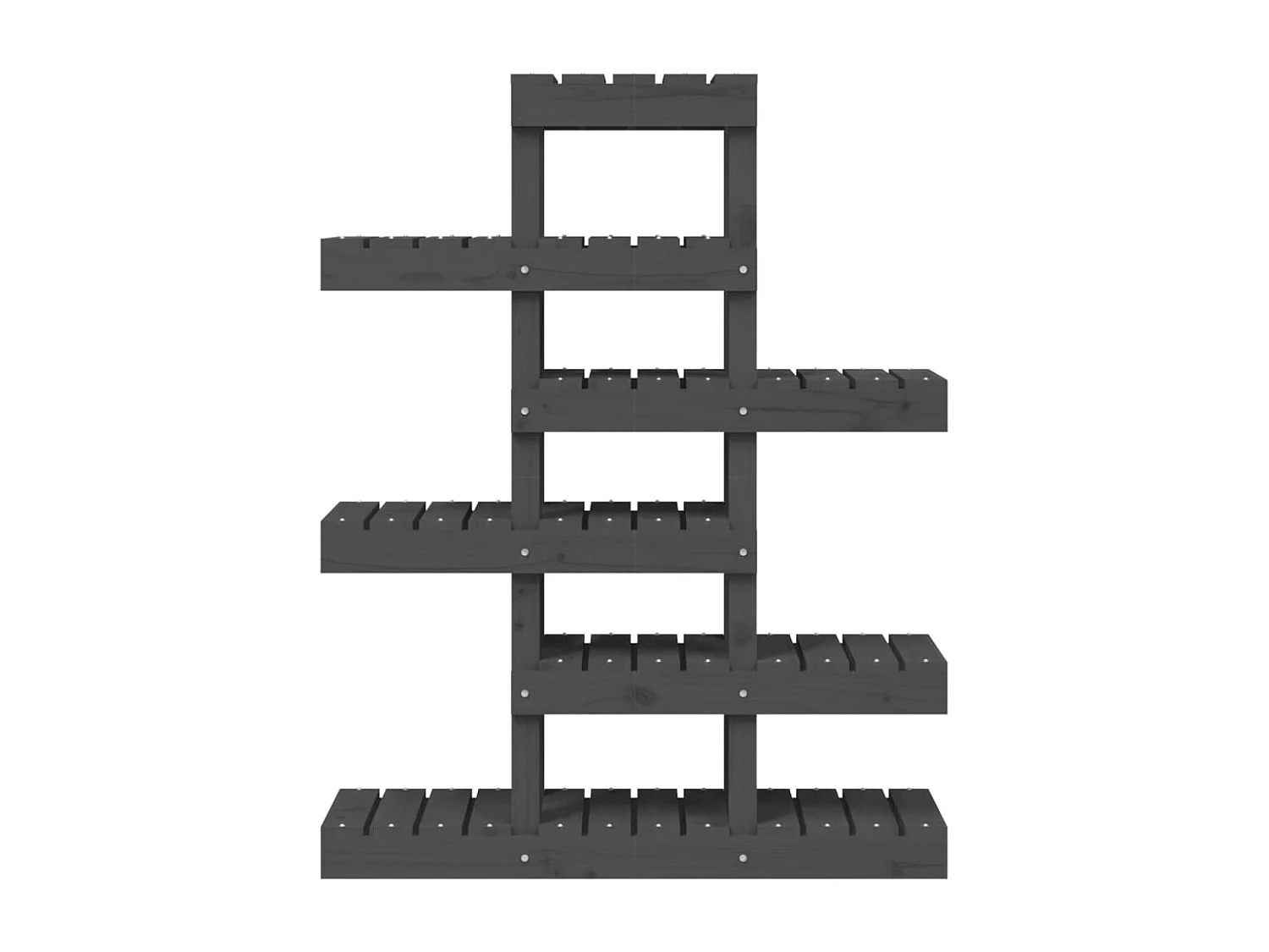 Support à plantes Gris 85x25x109,5 cm Bois massif de pin