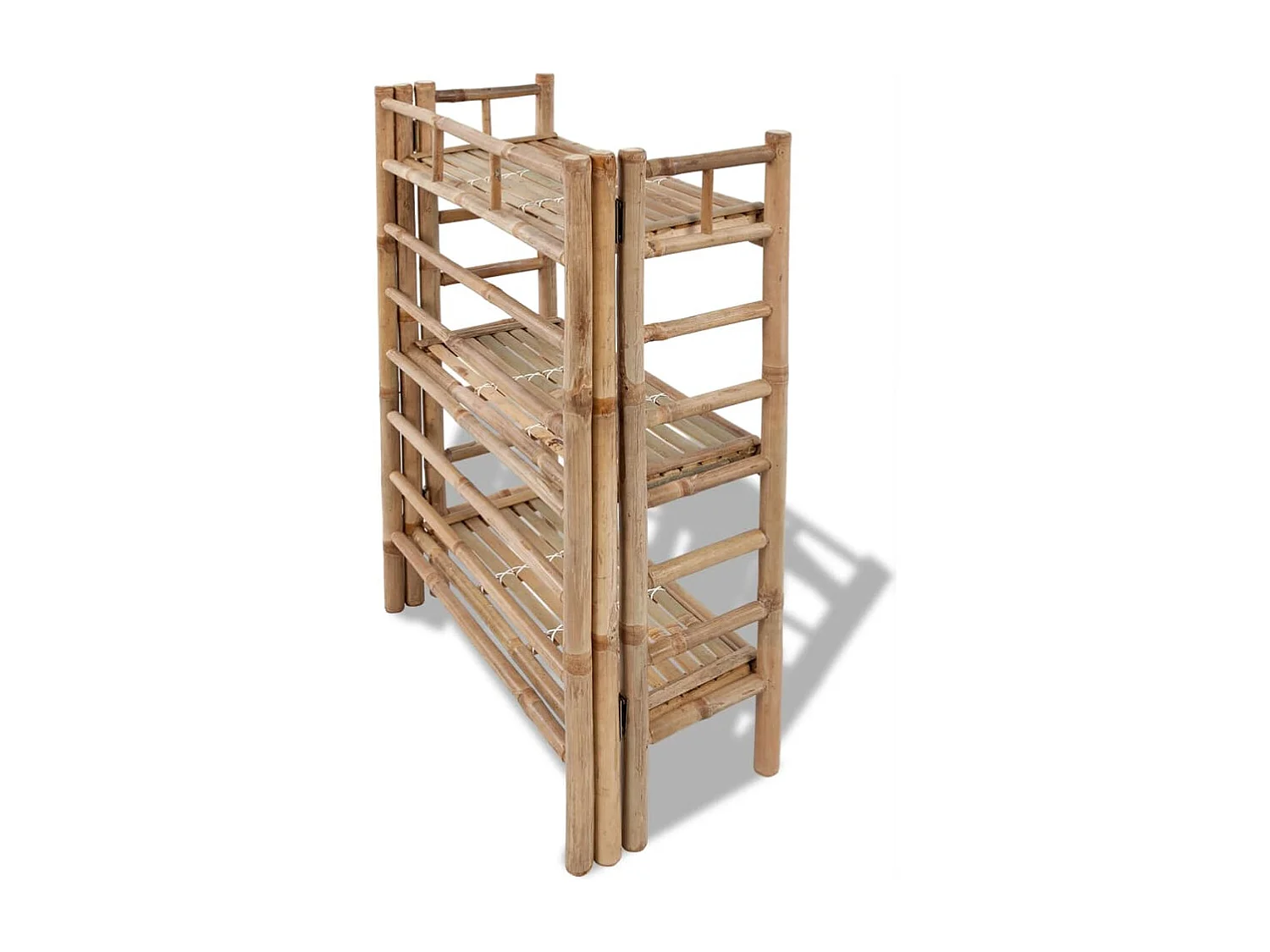 Étagère à plantes 3 niveaux Bambou