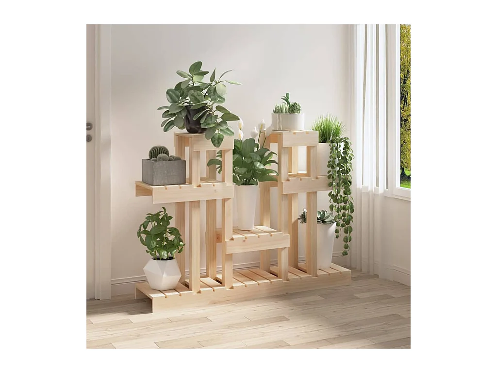 Soporte para plantas 104,5x25x77,5 cm Madera maciza de pino