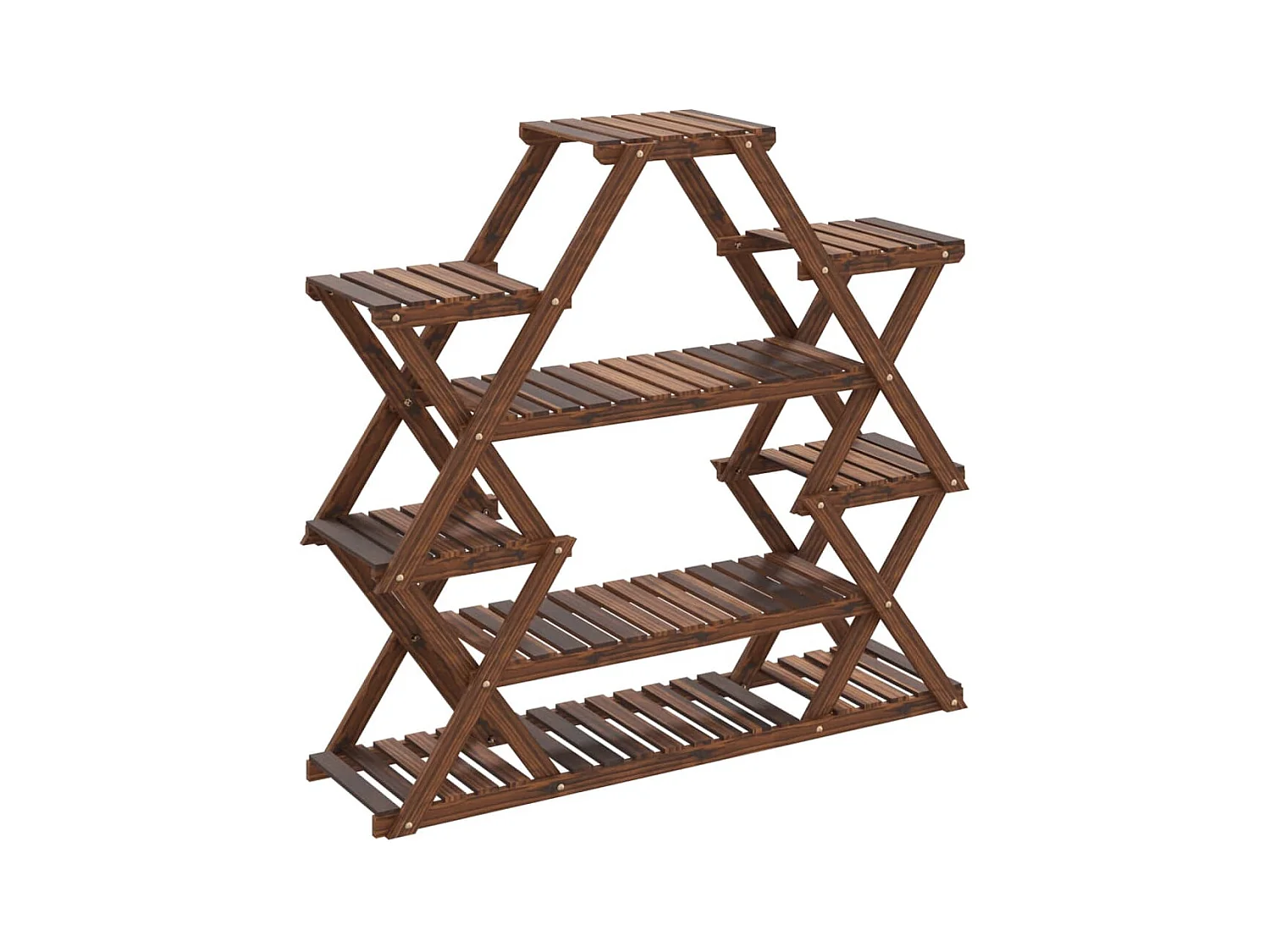 Bloemenstandaard 110x25x105 cm massief dennenhout