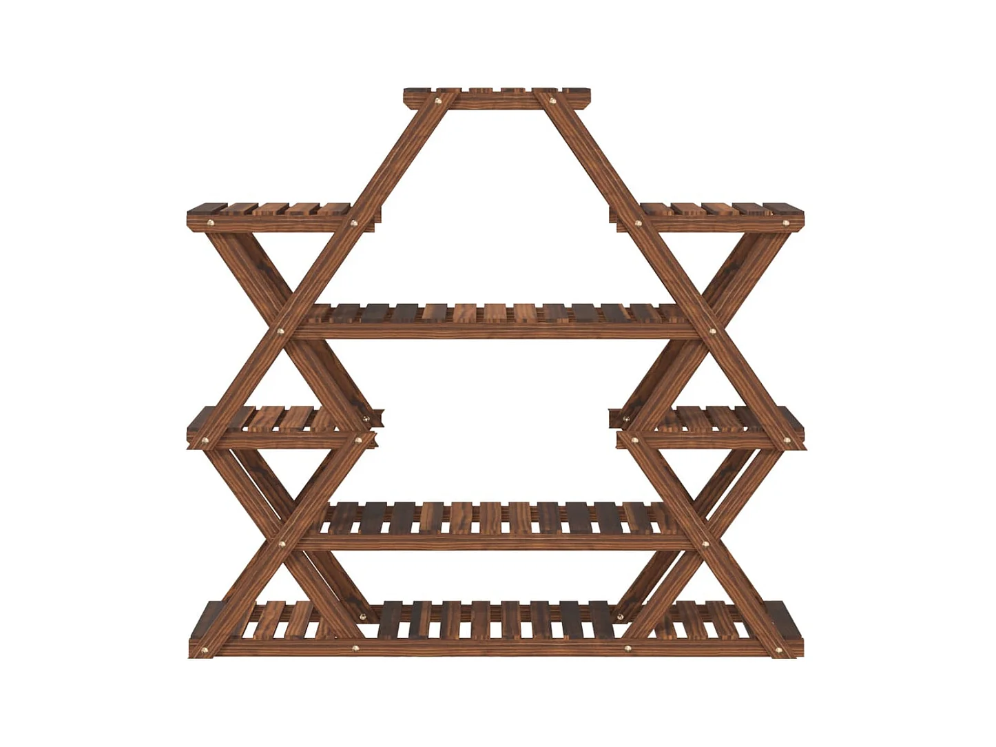 Bloemenstandaard 110x25x105 cm massief dennenhout