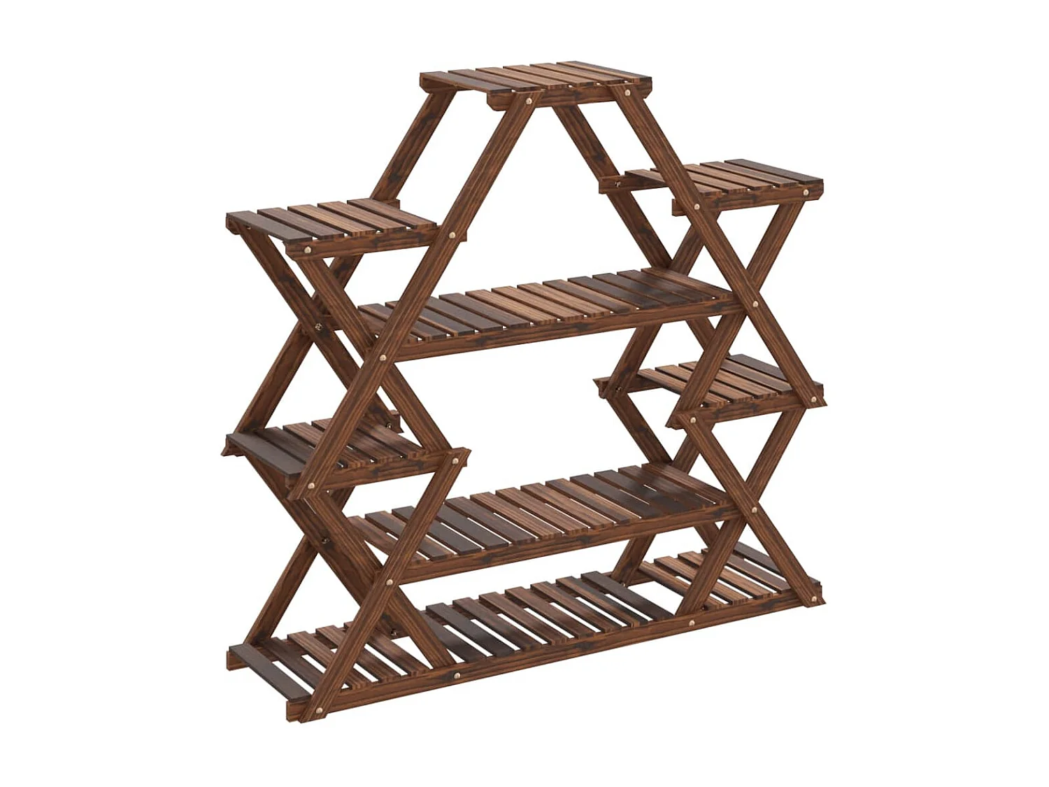 Puesto de flores 110x25x105 cm madera maciza de abeto