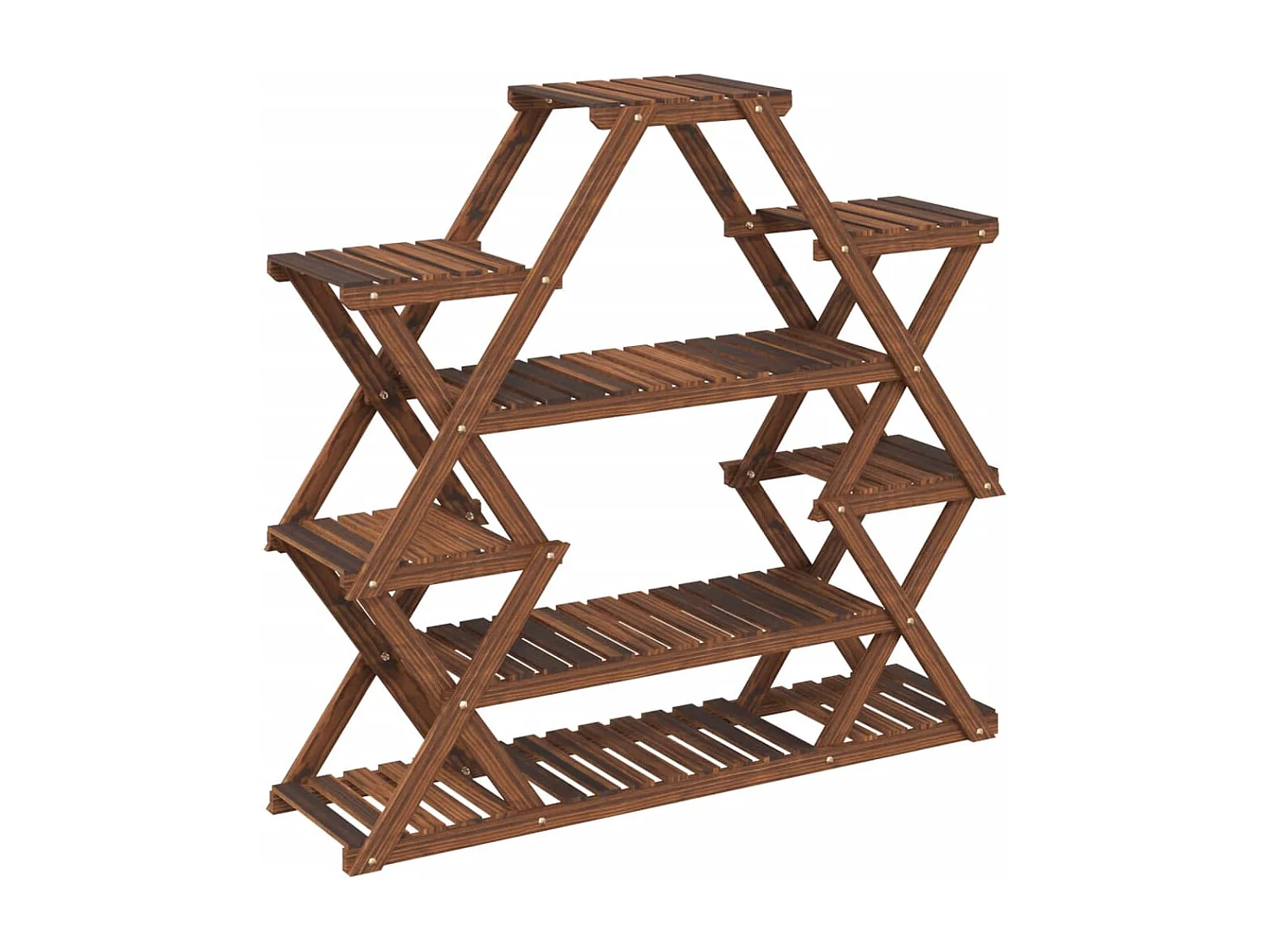 Puesto de flores 110x25x105 cm madera maciza de abeto