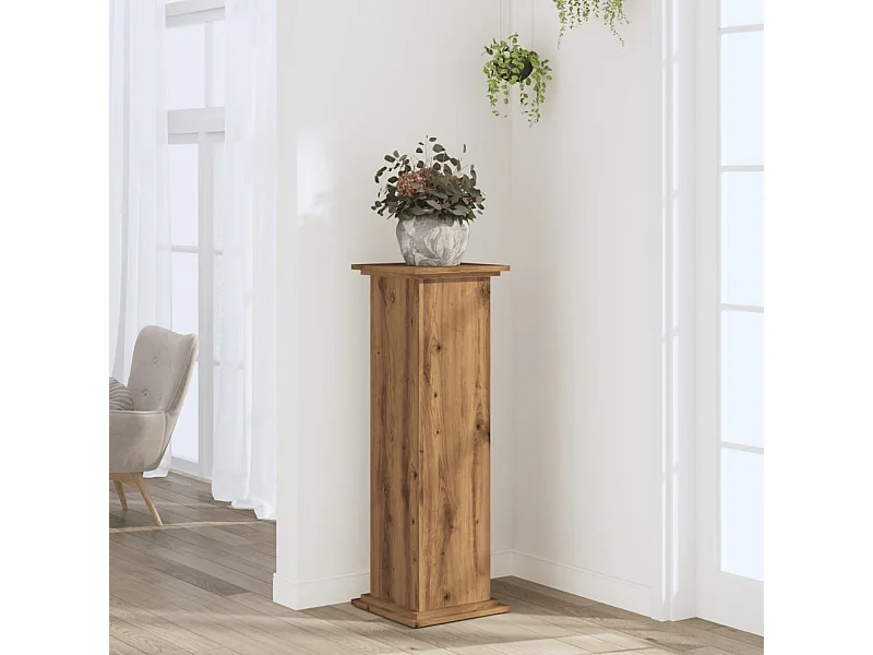 Support pour plantes 33x33x100 cm bois d'ingénierie