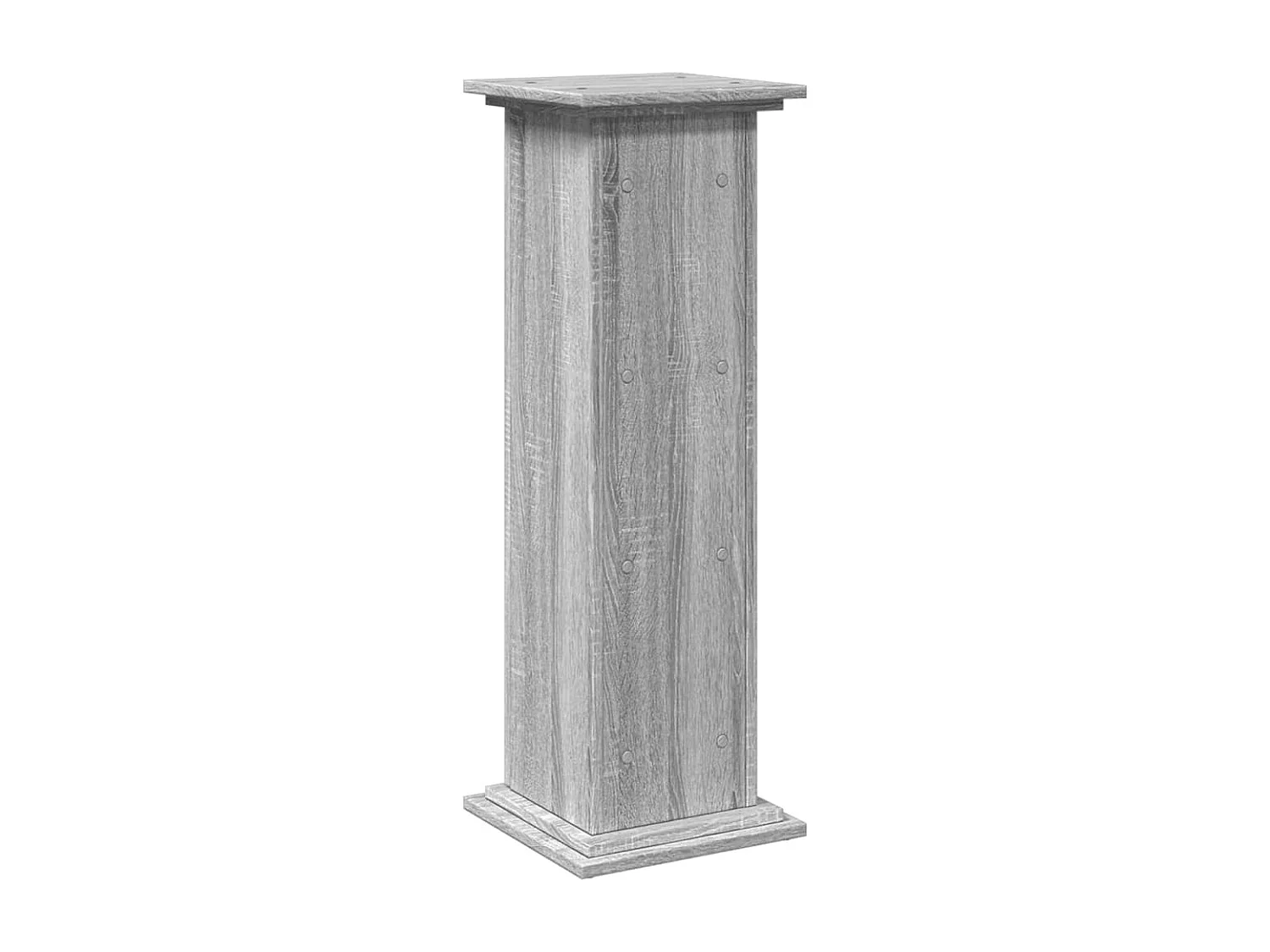 Pedestal de almacenamiento de madera de ingeniería gris Sonoma
