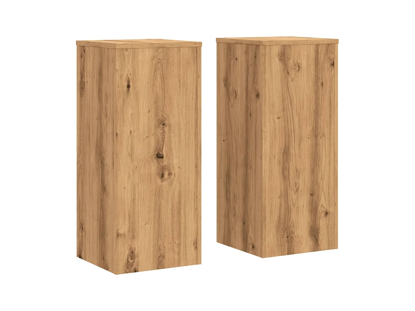 Portavasi 2 pezzi in legno di quercia lavorato