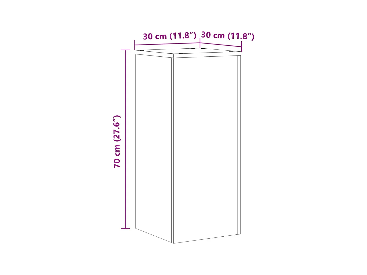 Portavasi 2 pezzi in legno di quercia lavorato