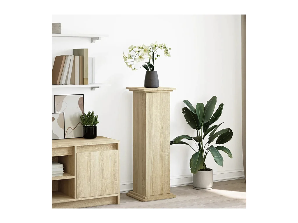 Piédestal avec rangement chêne sonoma bois d'ingénierie
