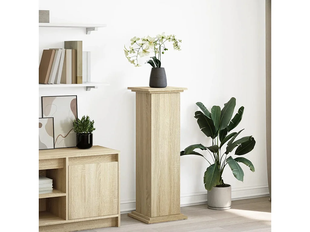 Piédestal avec rangement chêne sonoma bois d'ingénierie