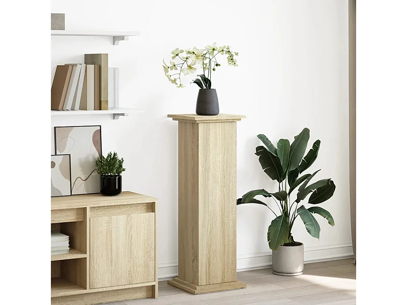 Piédestal avec rangement chêne sonoma bois d'ingénierie