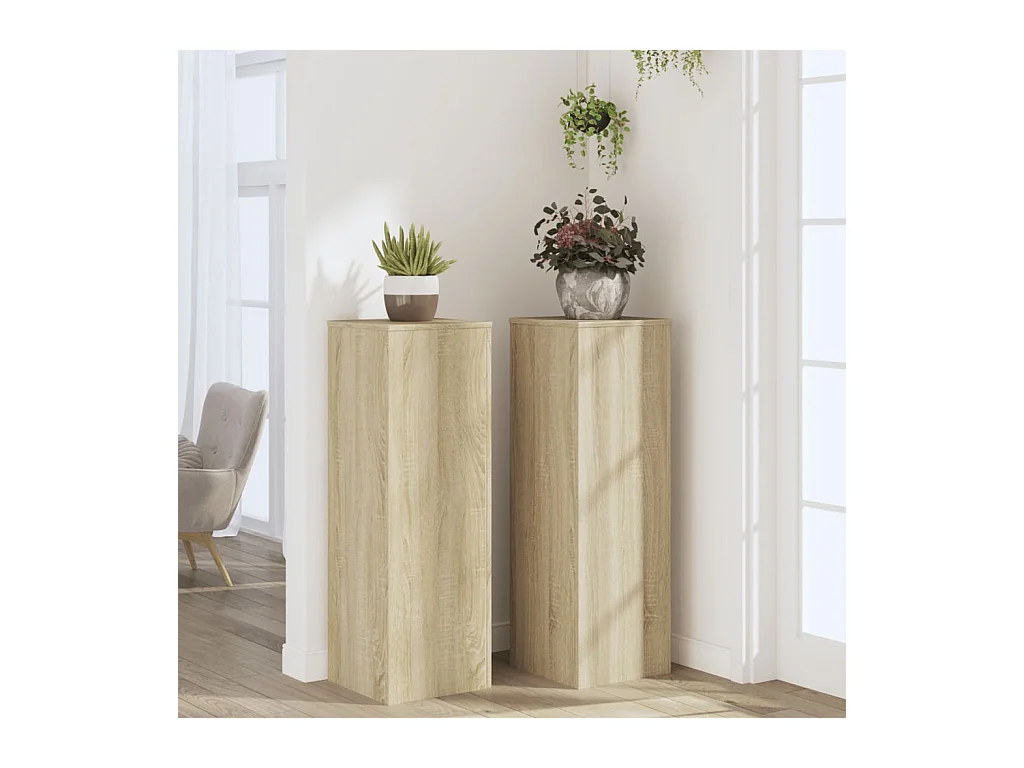 Plantenstandaards 2 stuks Sonoma eiken bewerkt hout