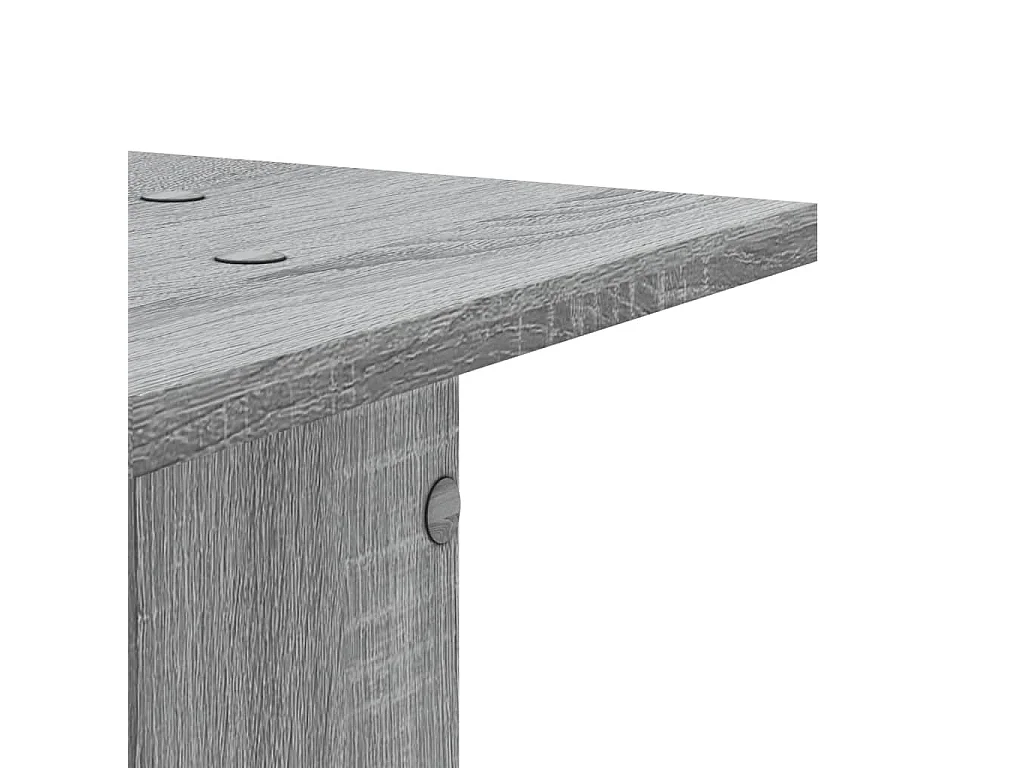 Portavasi in 2 pezzi, legno ingegnerizzato grigio Sonoma