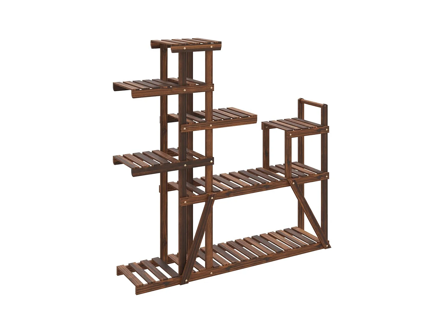 Puesto de flores 110x25x111 cm madera maciza de abeto