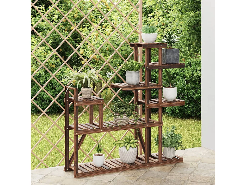 Support à fleurs 110x25x111 cm bois massif de sapin