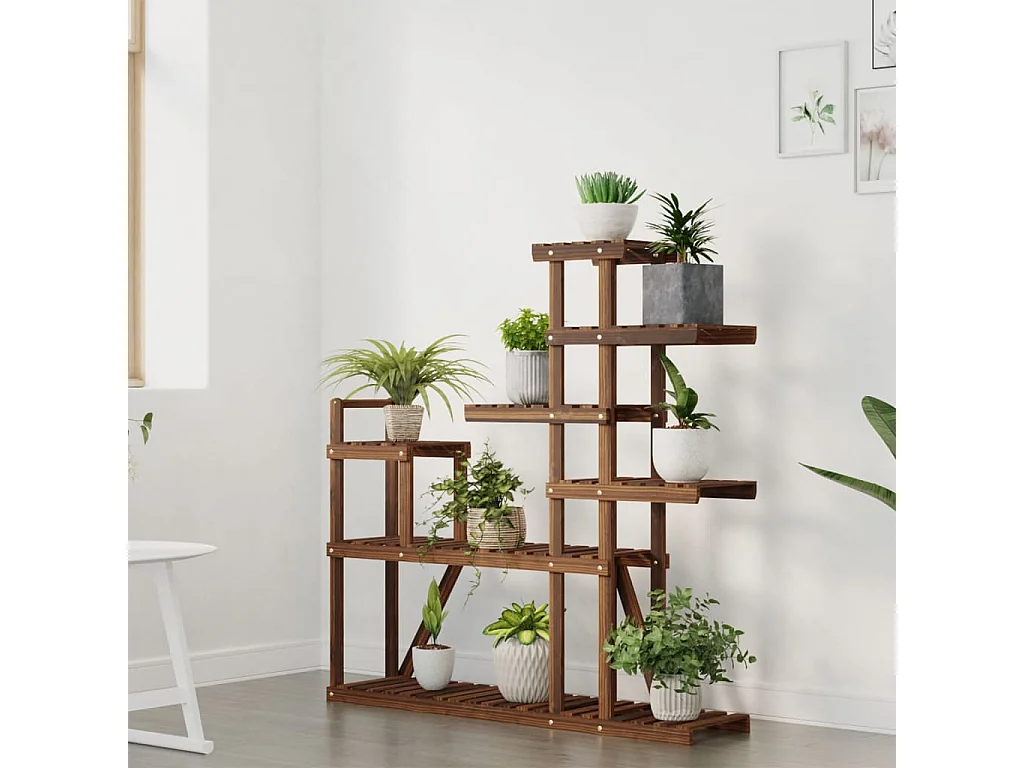 Support à fleurs 110x25x111 cm bois massif de sapin