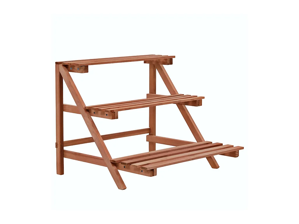 Support à 3 niveaux pour plantes Bois de cèdre 48 x 45 x 40 cm
