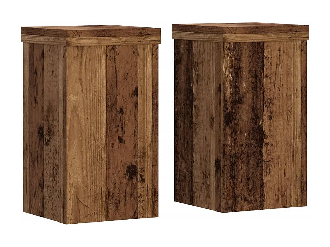 Plantenstandaards 2 stuks oud hout bewerkt hout