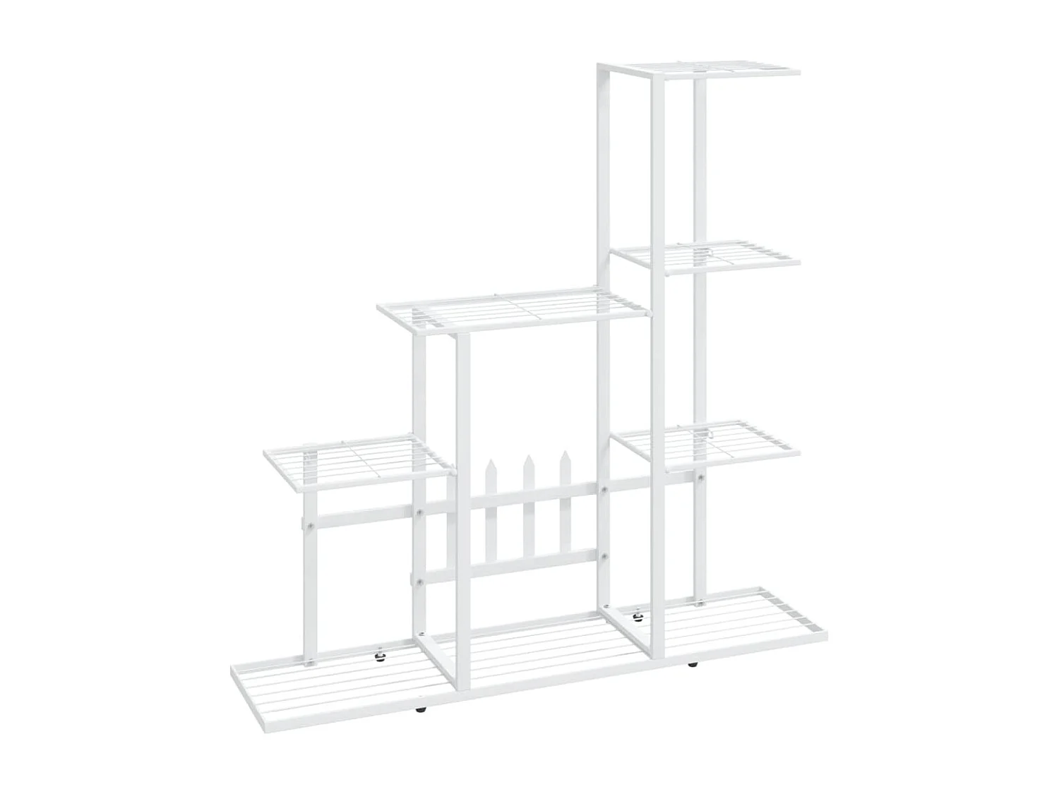 Support pour plantes 94,5x25x88 cm Blanc Métal